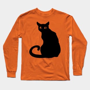 Cat Black Long Sleeve T-Shirt